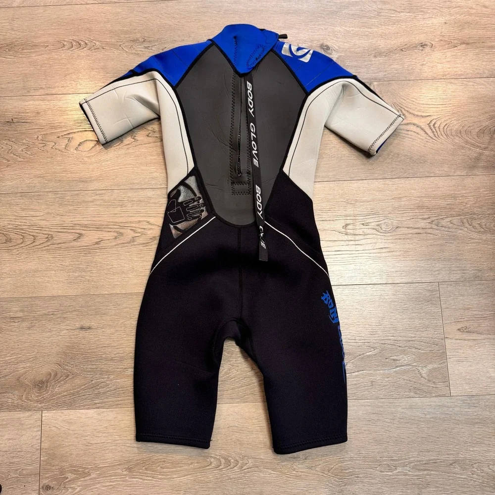 Body Glove Kids Wetsuit Juniors‎ Size 10 Short Sleeve Blue Black Surfing Swim